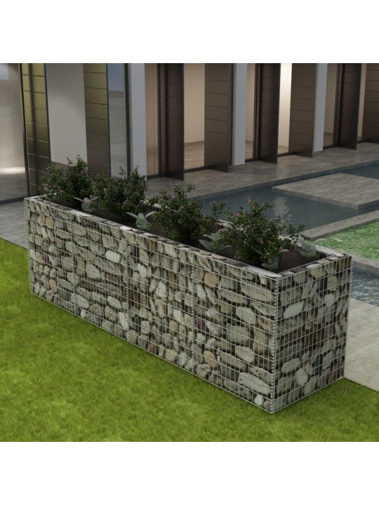 Gabions, augstā puķu kaste, tērauds, 360x90x100 cm