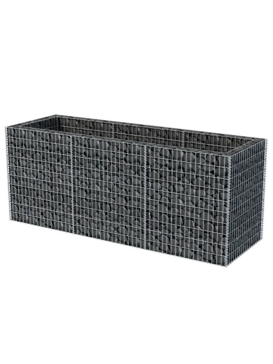 Gabions, augstā puķu kaste, tērauds, 270x90x100 cm