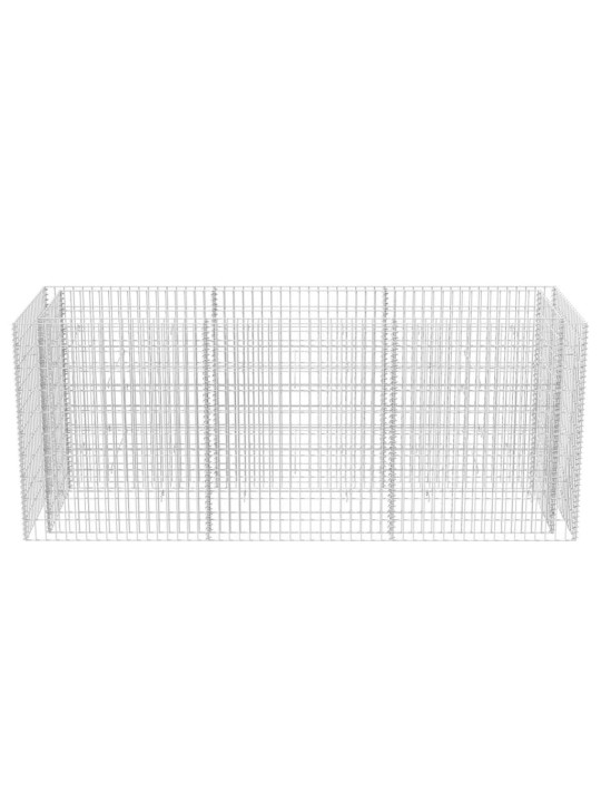 Gabions, augstā puķu kaste, tērauds, 270x90x100 cm