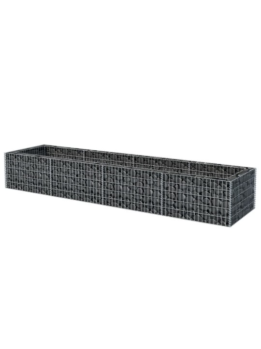 Gabions, augstā puķu kaste, tērauds, 360x90x50 cm