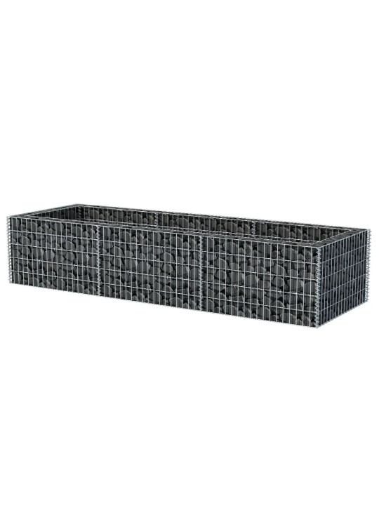 Gabions, augstā puķu kaste, tērauds, 270x90x50 cm