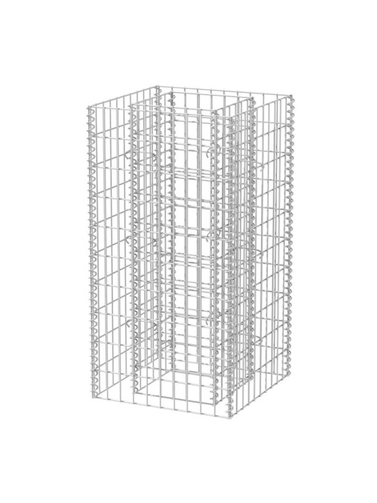 Gabions, augstā puķu kaste, tērauds, 50x50x100 cm
