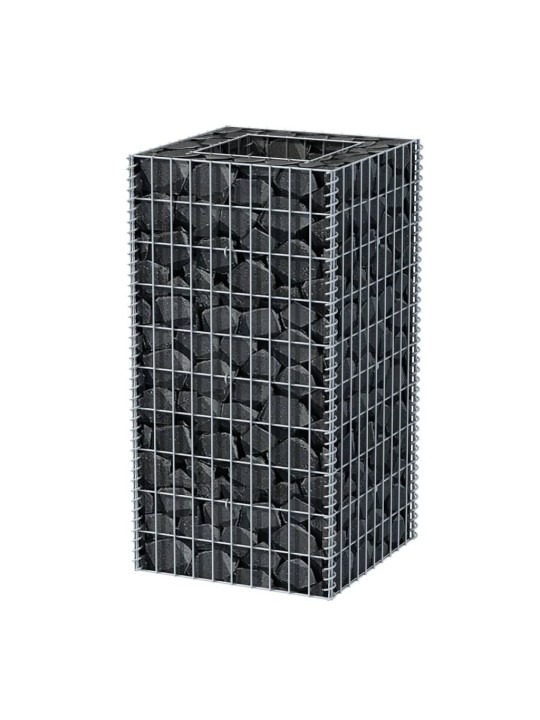 Gabions, augstā puķu kaste, tērauds, 50x50x100 cm