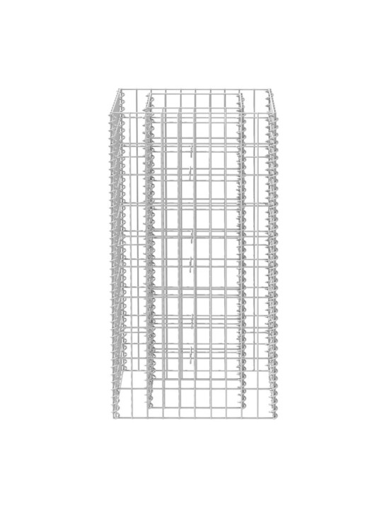 Gabions, augstā puķu kaste, tērauds, 50x50x100 cm
