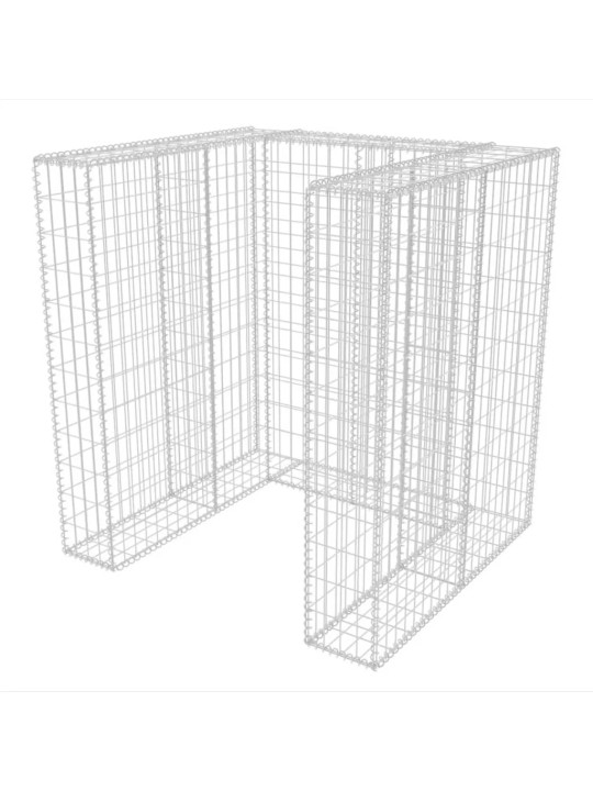 Gabions atkritumu konteineriem, tērauds, 110x100x120 cm