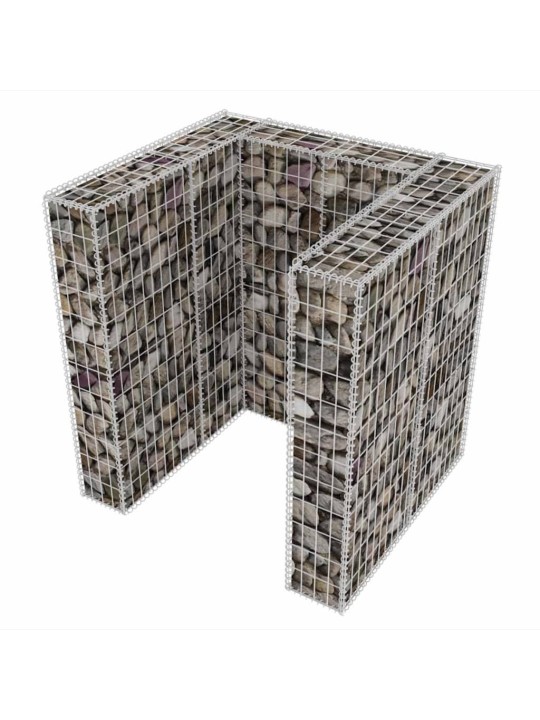 Gabions atkritumu konteineriem, tērauds, 110x100x120 cm