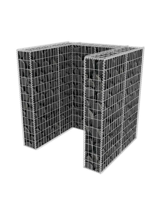 Gabions atkritumu konteineriem, tērauds, 110x100x120 cm