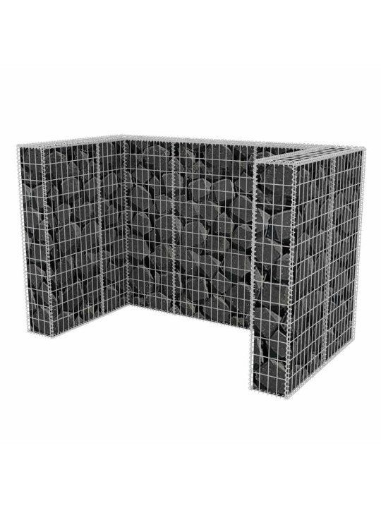 Gabions atkritumu konteineriem, tērauds, 180x100x120 cm