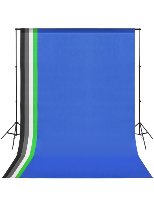 Fotostudijas komplekts ar 5 krāsainiem foniem un regulējamu rāmi