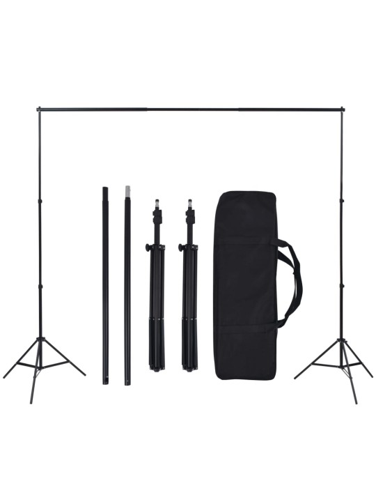 Fotostudijas komplekts ar 5 krāsainiem foniem un regulējamu rāmi