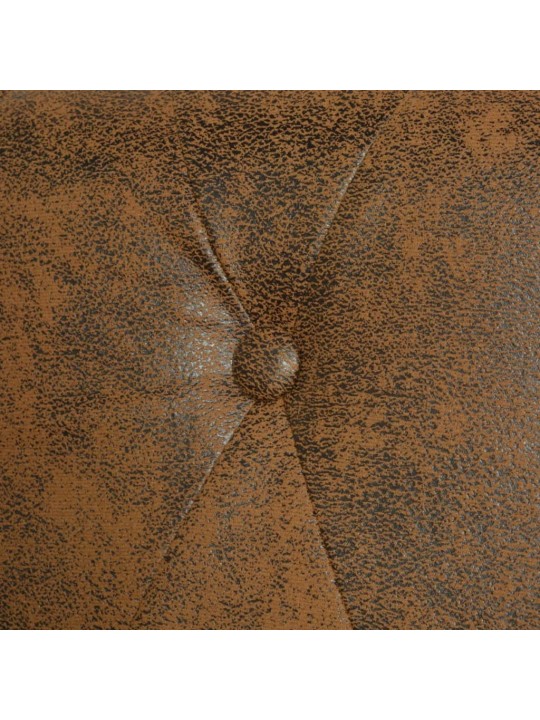 Chesterfield dīvāns, trīsvietīgs, brūna mākslīgā āda