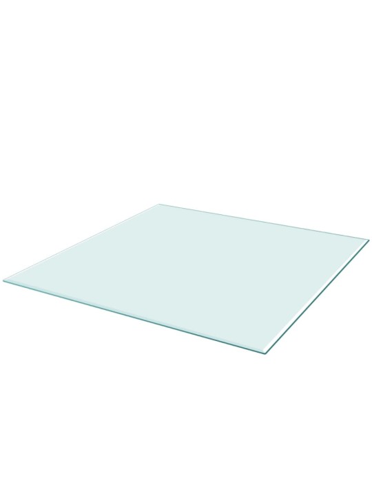 Galda virsma, 700x700 mm, rūdīts stikls, kvadrātveida