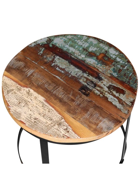 Kafijas galdiņi, 2 gab., pārstrādāts masīvkoks, 40cm/50 cm