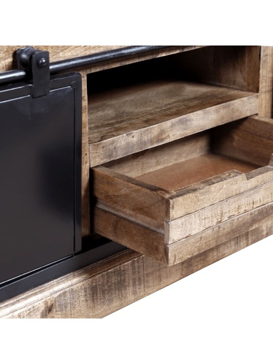 Tv skapītis ar 2 bīdāmām durvīm, 110x30x45 cm, mango masīvkoks