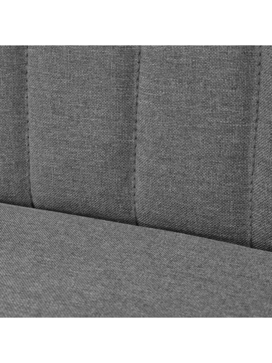 Auduma dīvāns, 117x55,5x77 cm, gaiši pelēks