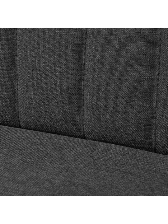 Auduma dīvāns, 117x55,5x77 cm, tumši pelēks