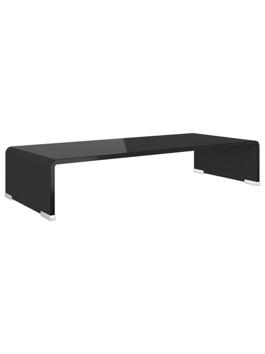 Tv statīvs, monitora paliktnis, 60x25x11 cm, caurspīdīgs stikls