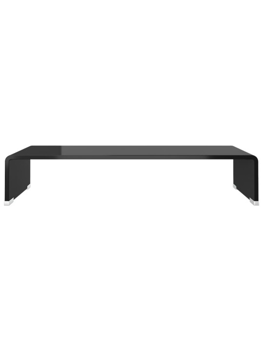 Tv statīvs, monitora paliktnis, 60x25x11 cm, caurspīdīgs stikls