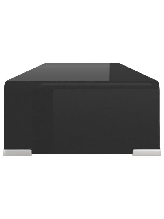 Tv statīvs, monitora paliktnis, 60x25x11 cm, caurspīdīgs stikls