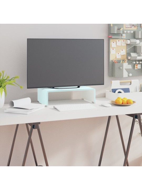 Tv statīvs, monitora paliktnis, 40x25x11 cm, zaļš stikls