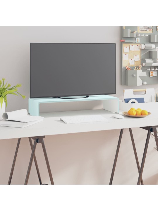 Tv statīvs, monitora paliktnis, 60x25x11 cm, zaļš stikls