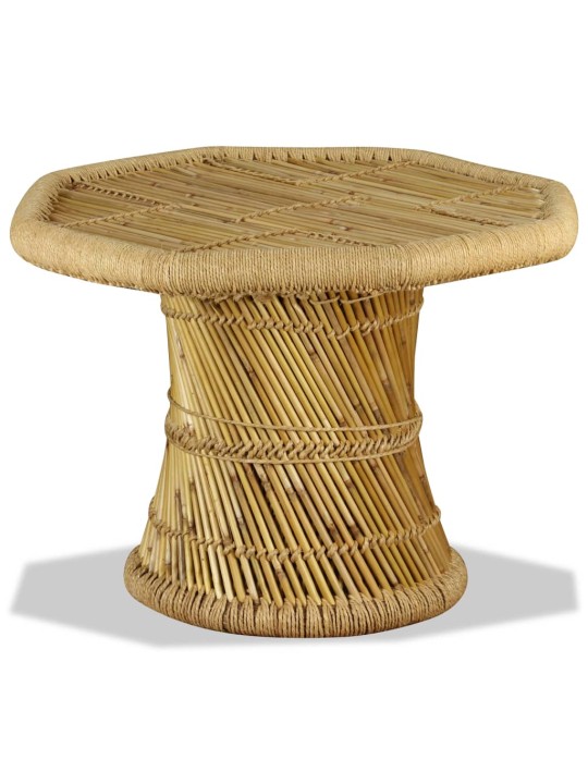 Kafijas galdiņš, astoņstūra forma, 60x60x45 cm, bambuss
