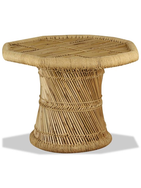 Kafijas galdiņš, astoņstūra forma, 60x60x45 cm, bambuss