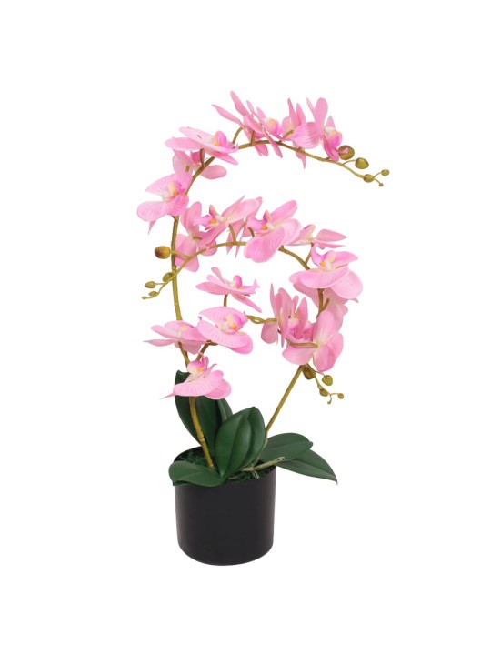 Mākslīgais augs, orhideja ar podiņu, 65 cm, rozā