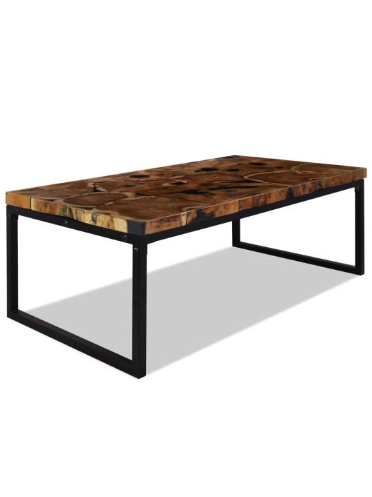 Kafijas galdiņš, 110x60x40 cm, tīkkoks, sveķu materiāls