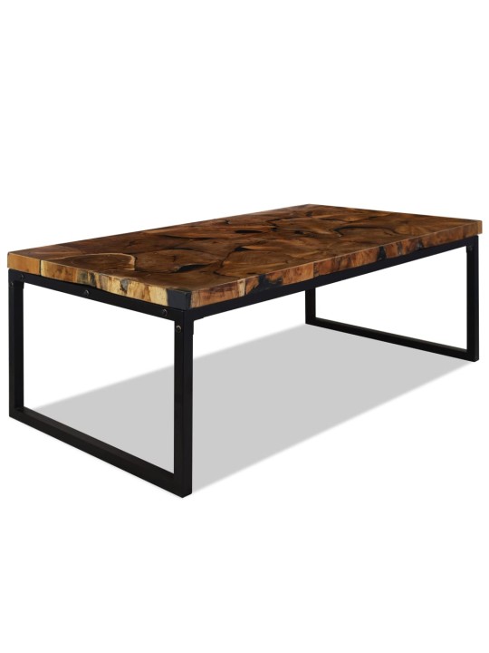 Kafijas galdiņš, 110x60x40 cm, tīkkoks, sveķu materiāls