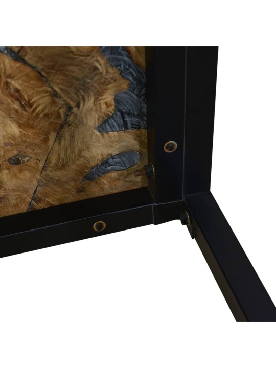 Kafijas galdiņš, 110x60x40 cm, tīkkoks, sveķu materiāls