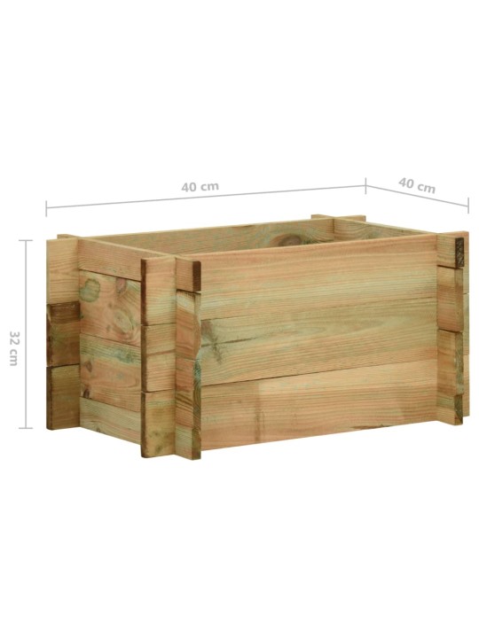 Dārza stādu kaste, 40 cm, impregnēts priedes koks