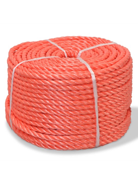 Vīta virve, 10 mm, 100 m, polipropilēns, oranža
