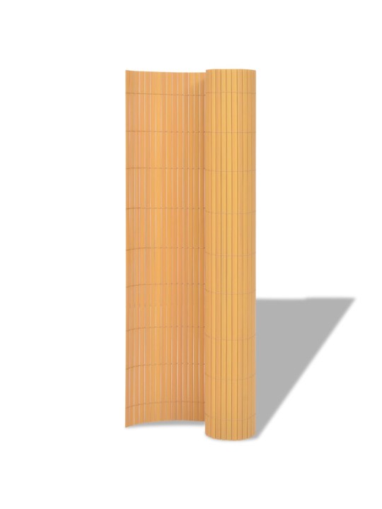 Dārza žogs, divpusējs, 90x300 cm, dzeltens pvc