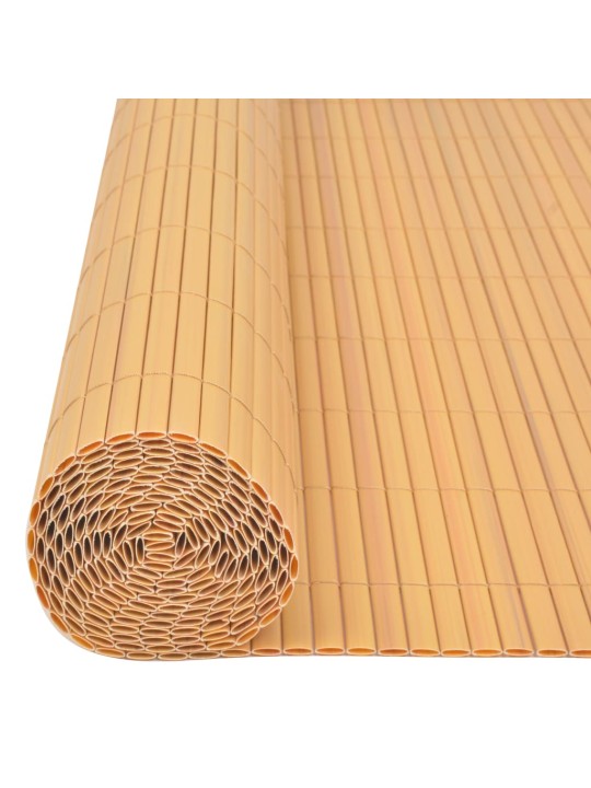 Dārza žogs, divpusējs, 90x300 cm, dzeltens pvc