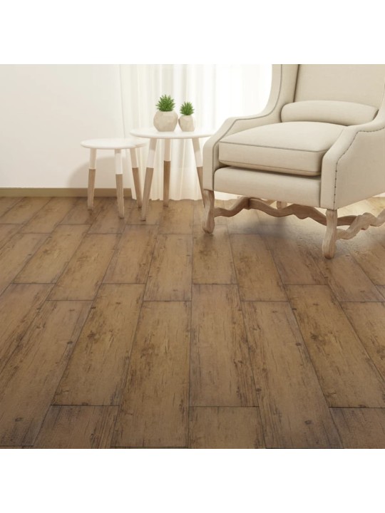 Grīdas dēļi, 5,26 m², 2 mm, valriekstu brūni, pvc