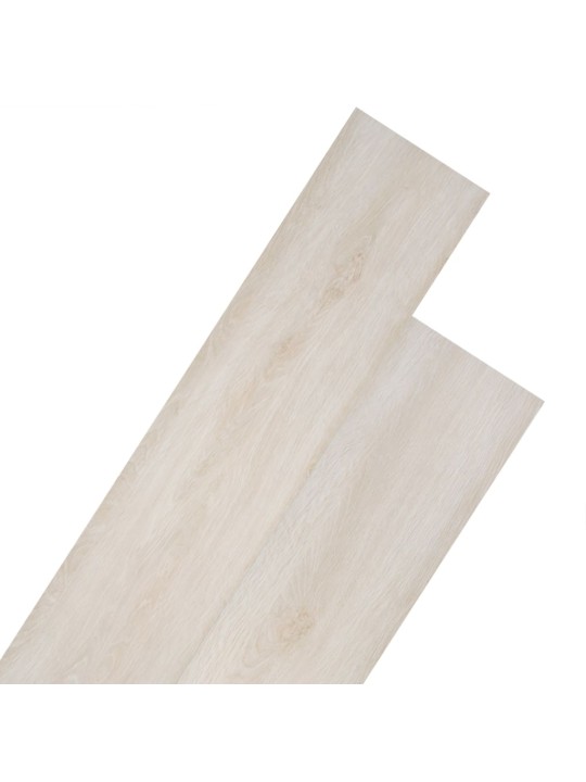Grīdas dēļi, 5,26 m², 2 mm, klasiski baltas ozolkoka krāsas pvc