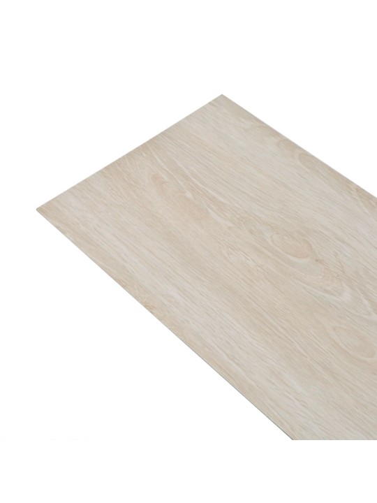 Grīdas dēļi, 5,26 m², 2 mm, klasiski baltas ozolkoka krāsas pvc