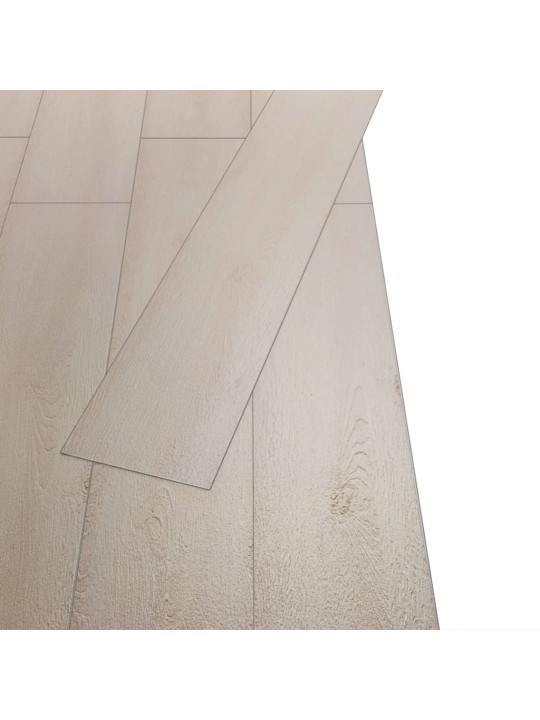 Grīdas dēļi, 5,26 m², 2 mm, klasiski baltas ozolkoka krāsas pvc