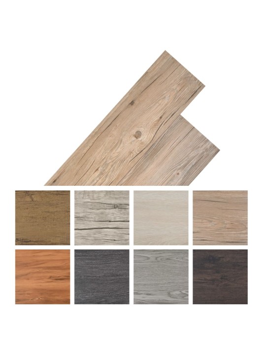 Grīdas dēļi, 5,26 m², 2 mm, ozolkoka brūni, pvc