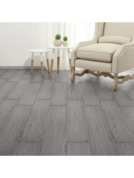 Grīdas dēļi, 5,26 m², 2 mm, tumši pelēki, pvc