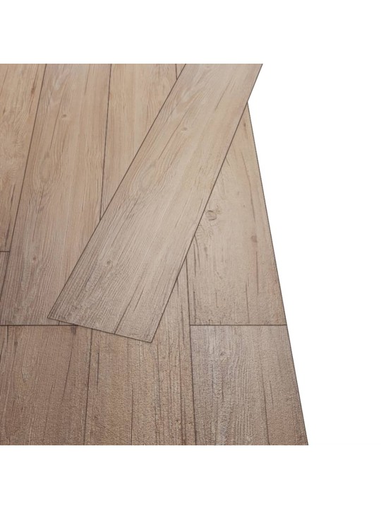 Grīdas dēļi, pašlīmējoši, 5,02 m², 2 mm, brūna ozolkoka pvc