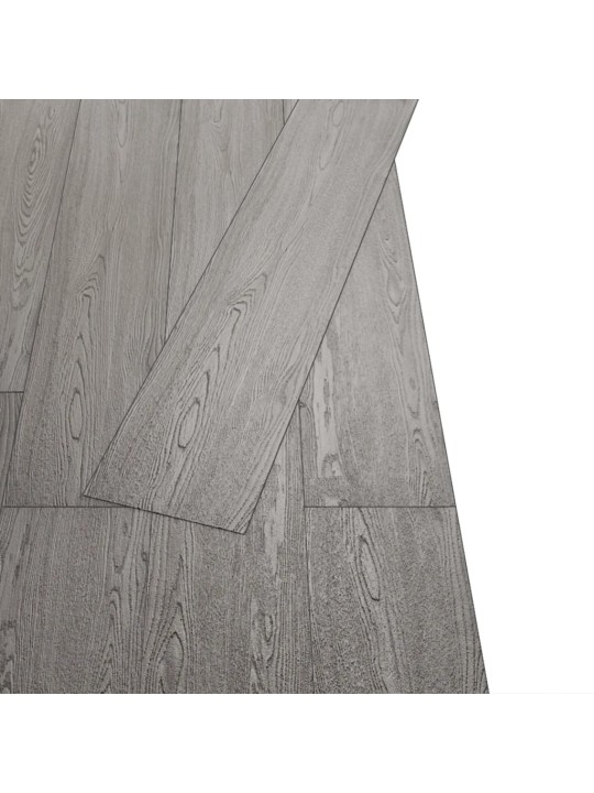 Grīdas dēļi, pašlīmējoši, 5,02 m², 2 mm, tumši pelēks pvc