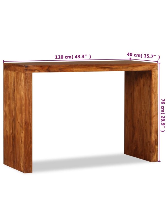 Konsoles galdiņš, 110x40x76cm, masīvkoks ar medus krāsas apdari