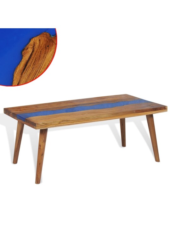 Kafijas galdiņš, 100x50x40 cm, tīkkoks, sveķu materiāls