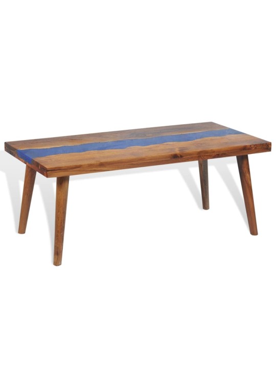 Kafijas galdiņš, 100x50x40 cm, tīkkoks, sveķu materiāls
