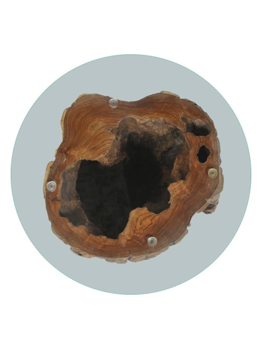 Kafijas galdiņš, tīkkoks, stikls, 50x40 cm