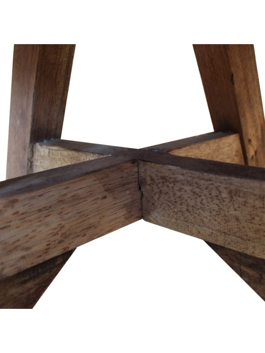 Kafijas galdiņš, 60x45 cm, pārstrādāts masīvkoks, sudraba krāsa