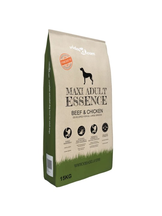 Sausā suņu barība, maxi adult essence beef & chicken, 15 kg