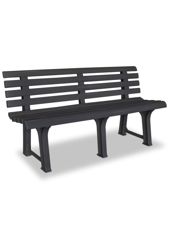 Dārza sols, 145,5 cm, plastmasa, antracītpelēks